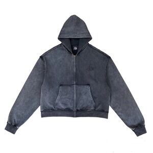 ASem Studios Washed Brown Full Zip Hoodie Mens Size Medium New In Packaging